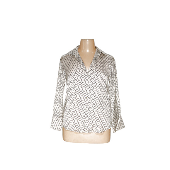 ZARA Cream Women's Polyester Button-Up Top - Picture 1 of 4